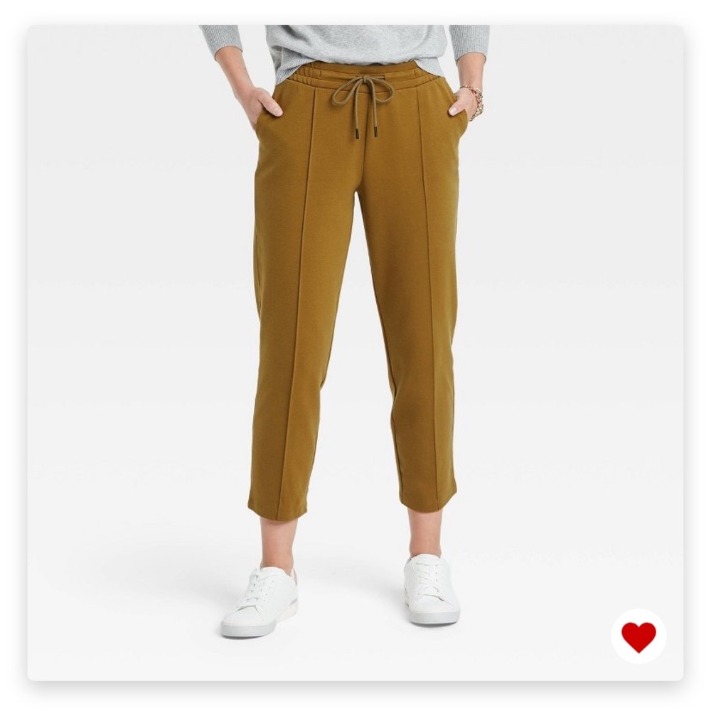 NWT High-Rise Knit Drawstring Ankle Pull-On Pants